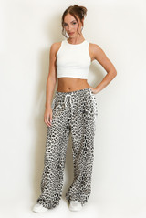 Leopard Print Side Stripe Jogger 