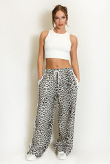 Leopard Print Side Stripe Jogger 