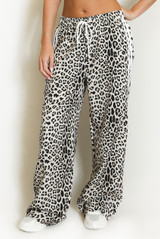 Leopard Print Side Stripe Jogger 