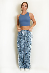 Leopard Print Side Stripe Jogger 