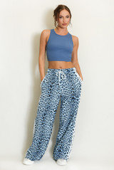 Leopard Print Side Stripe Jogger 