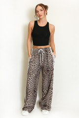 Leopard Print Side Stripe Jogger 