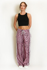 Leopard Print Side Stripe Jogger 