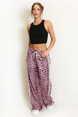 Leopard Print Side Stripe Jogger 