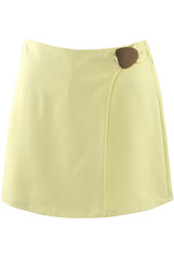 Wrap Skort With Circular Buckle 