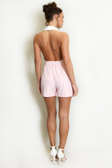 Wrap Skort With Circular Buckle 