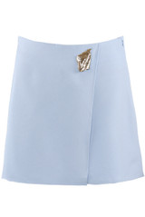 Wrap Skort With Embossed Buckle 