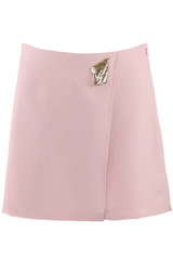 Wrap Skort With Embossed Buckle 