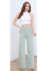 Visible Seam Wide Leg Jeans