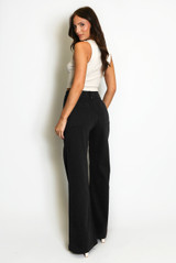 Visible Seam Wide Leg Jeans