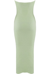 Bandeau Midi Dress With Metal Leaf Detail