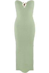 Bandeau Midi Dress With Metal Leaf Detail
