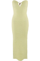 Bandeau Midi Dress With Metal Leaf Detail