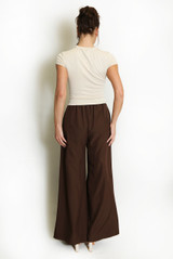 Pleated Wide Leg Flowing Trouser