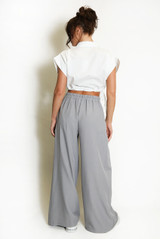 Pleated Wide Leg Flowing Trouser