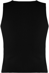 Twist Front Buckle Trim Crop Top 