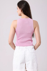 Twist Front Buckle Trim Crop Top 