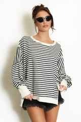 Striped Oversized Sweatshirt