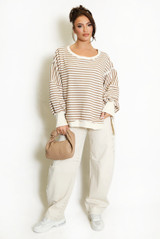 Striped Oversized Sweatshirt