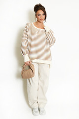Striped Oversized Sweatshirt