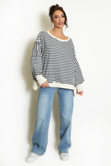 Striped Oversized Sweatshirt