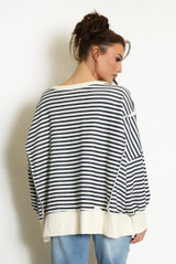 Striped Oversized Sweatshirt