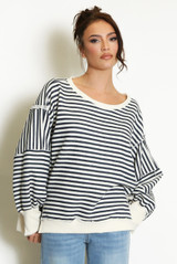Striped Oversized Sweatshirt