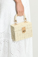 Natural Wicker Box Bag