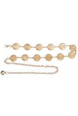 Circular Embossed Metal Chain Belt