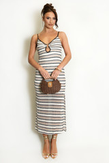 Wavy Golden Ring Cut Out Cami Dress