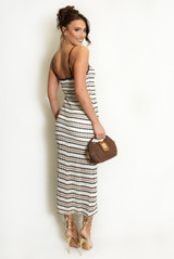 Wavy Golden Ring Cut Out Cami Dress