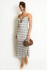 Wavy Golden Ring Cut Out Cami Dress