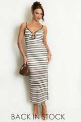 Wavy Golden Ring Cut Out Cami Dress