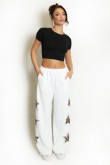 Leopard Star Trim Jogger