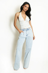 Light Blue Wide Leg Jeans