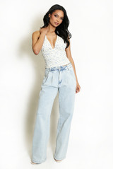 Light Blue Wide Leg Jeans
