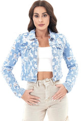 Frayed Button Up Denim Jacket