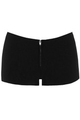 Zip Front Low Rise Mini Shorts