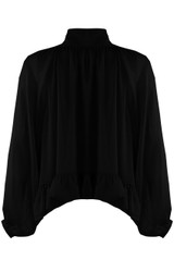 Chiffon Ruffle Hem Blouse