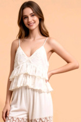 Floral Frilled Cami Top 