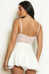 Eyelash Lace Nude Bodysuit 