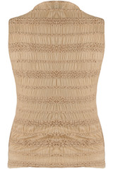 Crinkle Tiered Mock Neck Top