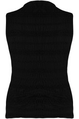 Crinkle Tiered Mock Neck Top