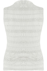 Crinkle Tiered Mock Neck Top