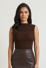 Textured Sleeveless Top