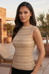 Textured Sleeveless Top