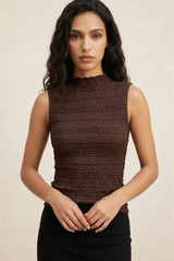 Textured Sleeveless Top