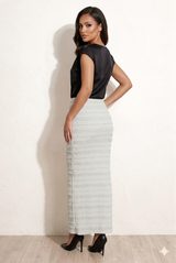 Textured Midi Skirt
