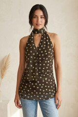 Polka Dot Halter Neck Top