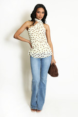 Polka Dot Halter Neck Top